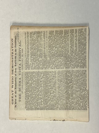 Item #40500 GREAT WHIG DEMONSTRATION IN FAVOR OF THE NOMINATION OF GEN. TAYLOR TO THE PRESIDENCY....