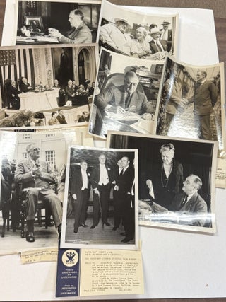 TWENTY-FIVE PRESS PHOTOGRAPHS OF FRANKLIN D. ROOSEVELT AS PRESIDENT, AND AS 1920 VICE PRESIDENTIAL CANDIDATE.
