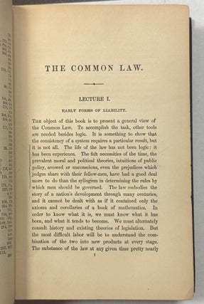 THE COMMON LAW. BY O.W. HOLMES, JR.