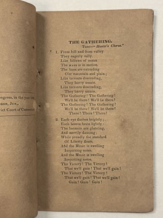 THE NEW HAVEN WHIG SONG BOOK: PREPARED FOR THE NEW HAVEN COUNTY MASS CONVENTION; THURSDAY, OCT. 8TH, 1840.
