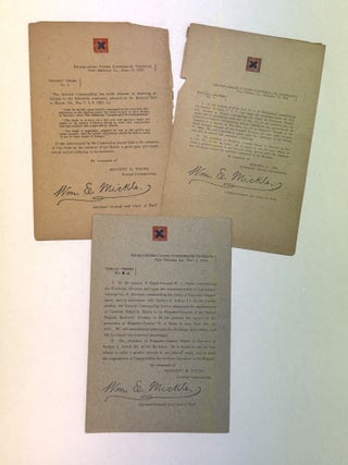 Item #40978 THREE PRINTED BROADSIDE LETTERS ON STATIONERY OF THE UNITED CONFEDERATE VETERANS,...
