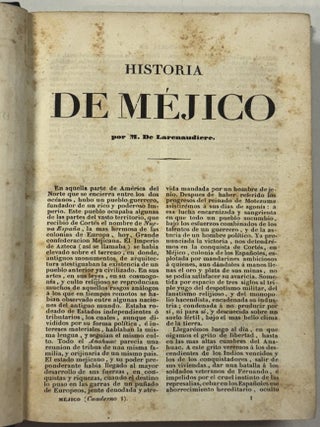 EL UNIVERSO PINTORESCO HISTORIA DE MEJICO, TEJAS Y GUATEMALA POR M. DE LA RENAUDIERE; Y LA DEL PERU POR M. LACROIX.