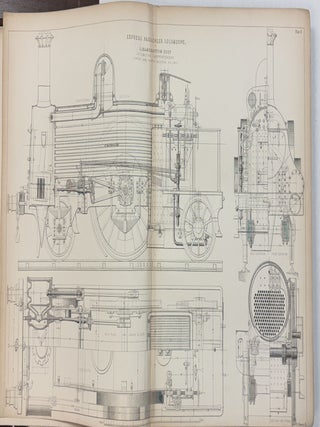 LOCOMOTIVE ENGINEERING, AND THE MECHANISM OF RAILWAYS: A TREATISE ON THE PRINCIPLES AND CONSTRUCTION OF THE LOCOMOTIVE ENGINE, RAILWAY CARRIAGES, AND RAILWAY PLANT, WITH EXAMPLES. ILLUSTRATED BY SIXTY-FOUR LARGE ENGRAVINGS AND TWO HUNDRED AND FORTY WOODCUTS. BY ZERAH COLBURN, CIVIL ENGINEER.