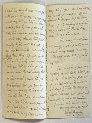 AUTOGRAPH LETTER SIGNED, DATED OCTOBER 5, 1904, TO JOHN WINFIELD SCOTT, ESQ., ON LETTERHEAD OF THE REPUBLICAN CLUB OF THE CITY OF NEW YORK, REGARDING THE MATTER OF MONEY OWED TO YRIGOYEN BY SCOTT, A REPRESENTATIVE OF THE INTERNATIONAL BANKING CORPORATION, LIKELY RELATED TO THE INTERNATIONAL BANKING CORPORATION POTENTIALLY ENTERING INTO BUSINESS WITH THE PACIFIC COMPANY, OF WHICH YRIGOYEN WAS A BOARD MEMBER.