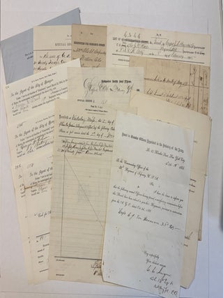 Item #41187 A GROUP OF THIRTEEN DOCUMENTS, SEVERAL OF THEM ENTIRELY IN MANUSCRIPT, OTHERS PRINTED...