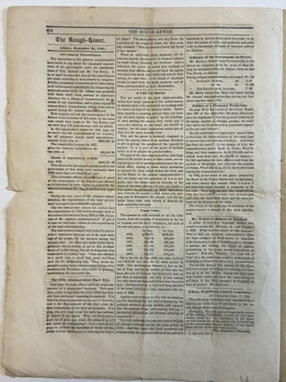 THE ROUGH-HEWER, DEVOTED TO THE SUPPORT OF THE DEMOCRATIC PRINCIPLES OF JEFFERSON.
