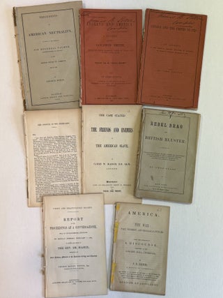 Item #41261 EIGHT PAMPHLETS REFLECTING BRITISH OPINION ON THE AMERICAN CIVIL WAR. England, the...