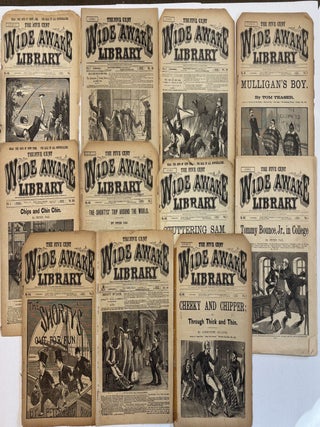 ELEVEN ISSUES FROM VOLUME 1 OF THE FIVE CENT WIDE AWAKE LIBRARY, 1878-1884. Frank Tousey.