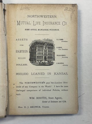 Item #41330 EDWIN GREEN'S CITY DIRECTORY OF THE INHABITANTS, INSTITUTIONS, MANUFACTURING...