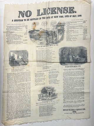 Item #41419 NO LICENSE. A QUESTION TO BE SETTLED IN THE STATE OF NEW YORK, 19TH OF MAY, 1846....