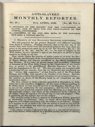 ANTI-SLAVERY MONTHLY REPORTER.