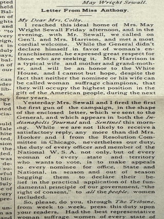 THE WOMAN'S TRIBUNE. "EQUALITY BEFORE THE LAW." VOL. V. NO. 35.