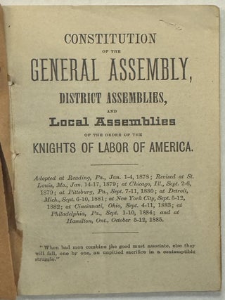 Item #41455 CONSTITUTION OF THE GENERAL ASSEMBLY, DISTRICT ASSEMBLIES, AND LOCAL ASSEMBLIES OF...