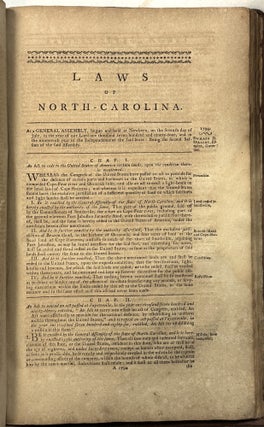 THE LAWS OF THE STATE OF NORTH - CAROLINA. PUBLISHED, ACCORDING TO ACT OF ASSEMBLY, BY JAMES IREDELL, NOW ONE OF THE ASSOCIATE JUSTICES OF THE SUPREME COURT OF THE UNITED STATES.