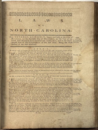 THE LAWS OF THE STATE OF NORTH - CAROLINA. PUBLISHED, ACCORDING TO ACT OF ASSEMBLY, BY JAMES IREDELL, NOW ONE OF THE ASSOCIATE JUSTICES OF THE SUPREME COURT OF THE UNITED STATES.