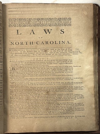 THE LAWS OF THE STATE OF NORTH - CAROLINA. PUBLISHED, ACCORDING TO ACT OF ASSEMBLY, BY JAMES IREDELL, NOW ONE OF THE ASSOCIATE JUSTICES OF THE SUPREME COURT OF THE UNITED STATES.