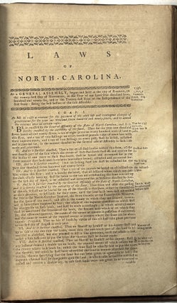 THE LAWS OF THE STATE OF NORTH - CAROLINA. PUBLISHED, ACCORDING TO ACT OF ASSEMBLY, BY JAMES IREDELL, NOW ONE OF THE ASSOCIATE JUSTICES OF THE SUPREME COURT OF THE UNITED STATES.
