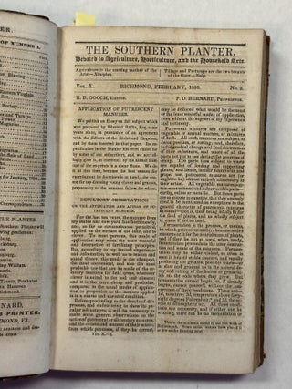 THE SOUTHERN PLANTER, A MONTHLY PERIODICAL, DEVOTED TO AGRICULTURE, HORTICULTURE, AND THE HOUSEHOLD ARTS. VOLUME X. RICHARD B. GOOCH, EDITOR.