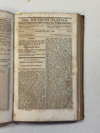 THE SOUTHERN PLANTER, A MONTHLY PERIODICAL, DEVOTED TO AGRICULTURE, HORTICULTURE, AND THE HOUSEHOLD ARTS. VOLUME X. RICHARD B. GOOCH, EDITOR.