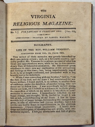THE VIRGINIA RELIGIOUS MAGAZINE, FOR THE YEAR 1806. PUBLISHED UNDER THE PATRONAGE OF THE SYNOD OF VIRGINIA, BY THE EDITORS. VOLUME II.