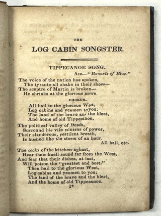 THE HARRISON AND LOG CABIN SONG BOOK.