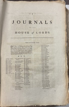 JOURNALS OF THE HOUSE OF LORDS, BEGINNING ANNO DECIMO SEPTIMO GEORGII TERTII, 1776. VOL. XXXV.