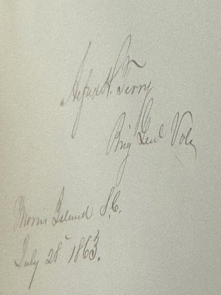 AUTOGRAPH ALBUM COMPILED BY EDWARD CAMPBELL, BREVET BRIGADIER GENERAL OF THE 85TH PENNSYLVANIA VOLUNTEERS, WHILE STATIONED AT FOLLY ISLAND, SOUTH CAROLINA, JULY 1863 THROUGH AUGUST 1873.