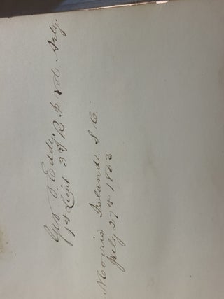 AUTOGRAPH ALBUM COMPILED BY EDWARD CAMPBELL, BREVET BRIGADIER GENERAL OF THE 85TH PENNSYLVANIA VOLUNTEERS, WHILE STATIONED AT FOLLY ISLAND, SOUTH CAROLINA, JULY 1863 THROUGH AUGUST 1873.