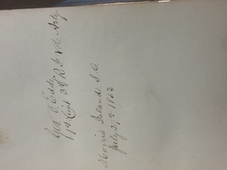 AUTOGRAPH ALBUM COMPILED BY EDWARD CAMPBELL, BREVET BRIGADIER GENERAL OF THE 85TH PENNSYLVANIA VOLUNTEERS, WHILE STATIONED AT FOLLY ISLAND, SOUTH CAROLINA, JULY 1863 THROUGH AUGUST 1873.