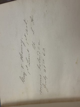 AUTOGRAPH ALBUM COMPILED BY EDWARD CAMPBELL, BREVET BRIGADIER GENERAL OF THE 85TH PENNSYLVANIA VOLUNTEERS, WHILE STATIONED AT FOLLY ISLAND, SOUTH CAROLINA, JULY 1863 THROUGH AUGUST 1873.