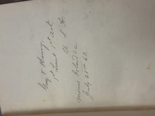 AUTOGRAPH ALBUM COMPILED BY EDWARD CAMPBELL, BREVET BRIGADIER GENERAL OF THE 85TH PENNSYLVANIA VOLUNTEERS, WHILE STATIONED AT FOLLY ISLAND, SOUTH CAROLINA, JULY 1863 THROUGH AUGUST 1873.