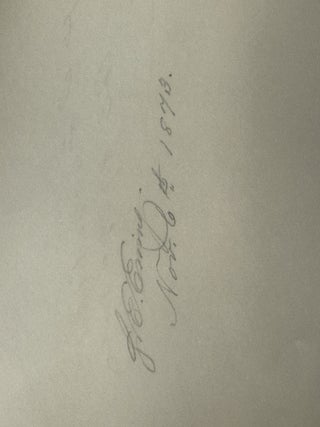 AUTOGRAPH ALBUM COMPILED BY EDWARD CAMPBELL, BREVET BRIGADIER GENERAL OF THE 85TH PENNSYLVANIA VOLUNTEERS, WHILE STATIONED AT FOLLY ISLAND, SOUTH CAROLINA, JULY 1863 THROUGH AUGUST 1873.