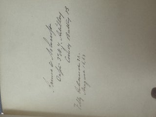 AUTOGRAPH ALBUM COMPILED BY EDWARD CAMPBELL, BREVET BRIGADIER GENERAL OF THE 85TH PENNSYLVANIA VOLUNTEERS, WHILE STATIONED AT FOLLY ISLAND, SOUTH CAROLINA, JULY 1863 THROUGH AUGUST 1873.