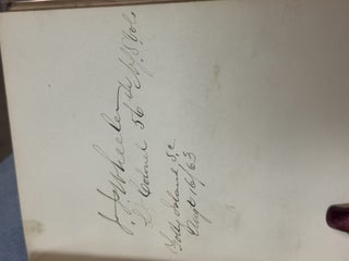 AUTOGRAPH ALBUM COMPILED BY EDWARD CAMPBELL, BREVET BRIGADIER GENERAL OF THE 85TH PENNSYLVANIA VOLUNTEERS, WHILE STATIONED AT FOLLY ISLAND, SOUTH CAROLINA, JULY 1863 THROUGH AUGUST 1873.