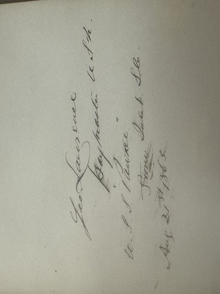 AUTOGRAPH ALBUM COMPILED BY EDWARD CAMPBELL, BREVET BRIGADIER GENERAL OF THE 85TH PENNSYLVANIA VOLUNTEERS, WHILE STATIONED AT FOLLY ISLAND, SOUTH CAROLINA, JULY 1863 THROUGH AUGUST 1873.