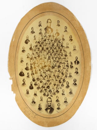 PHOTOMONTAGE OF THE ANTI-SLAVERY CONSTITUTIONAL AMENDMENT PICTURE. WITH BROADSIDE "KEY TO. Thirteenth Amendment.