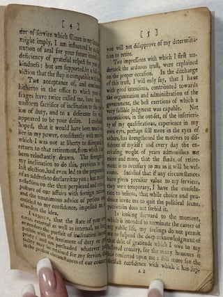 COLUMBIA'S LEGACY, OR WASHINGTON'S FAREWELL ADDRESS, TO HIS FELLOW - CITIZENS ON HIS RETIRING FROM THE PRESIDENCY OF THE UNITED STATES. TO WHICH IS ADDED, HIS LAST SPEECH IN CONGRESS, AND HIS LETTER TO THE PRESIDENT ACCEPTING THE APPOINTMENT OF LIEUTENANT-GENERAL OF THE ARMIES OF THE UNITED STATES.