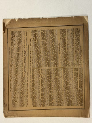 THE PEOPLE'S DEMOCRATIC GUIDE. VOLUME ONE, NUMBER 1. NOVEMBER, 1841.