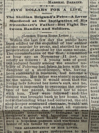 TWO ISSUES OF THE DAILY TERRITORIAL ENTERPRISE. VOL. XXIX. VIRGINIA, NEVADA, WEDNESDAY, SEPTEMBER 16, 1874, NO. 40; SUNDAY, SEPTEMBER 20, 1874, NO. 44.