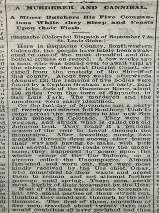 TWO ISSUES OF THE DAILY TERRITORIAL ENTERPRISE. VOL. XXIX. VIRGINIA, NEVADA, WEDNESDAY, SEPTEMBER 16, 1874, NO. 40; SUNDAY, SEPTEMBER 20, 1874, NO. 44.