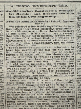 TWO ISSUES OF THE DAILY TERRITORIAL ENTERPRISE. VOL. XXIX. VIRGINIA, NEVADA, WEDNESDAY, SEPTEMBER 16, 1874, NO. 40; SUNDAY, SEPTEMBER 20, 1874, NO. 44.