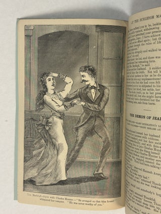 A REMARKABLE AND ROMANTIC HISTORY OF LOVE AND TREACHERY. THE MYSTERIOUS CRIME AT THE BURLEIGH MANSION, NORTH READING, MASS. BEING THE WONDERFUL CAREER OF MRS. JANE BURLEIGH, A LADY OF WEALTH AND BEAUTY, A TRUE AND COMPLETE ACCOUNT OF WHICH IS NOW FOR THE FIRST TIME PUBLISHED, ALTHOUGH STRENUOUS EFFORTS WERE MADE TO SUPPRESS IT.