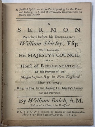 Item #41969 A PUBLICK SPIRIT, AS EXPRESS'D IN PRAYING FOR THE PEACE AND SEEKING THE GOOD OF...