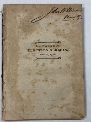 ABSALOM'S CONSPIRACY: A SERMON, PREACHED AT THE GENERAL ELECTION, AT HARTFORD IN THE STATE OF CONNECTICUT, MAY 10TH, 1798.