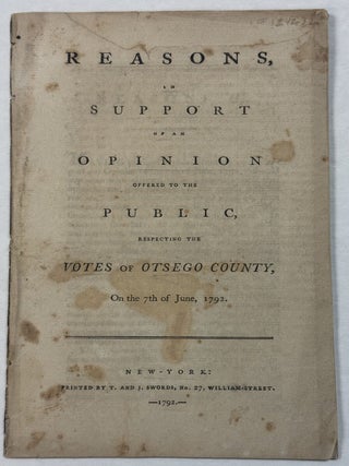 Item #41999 REASONS, IN SUPPORT OF AN OPINION OFFERED TO THE PUBLIC, RESPECTING THE VOTES OF...