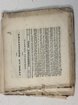 THE AFRICAN REPOSITORY, AND COLONIAL JOURNAL. FOURTEEN NUMBERS 1828-1834.
