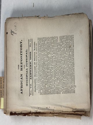 THE AFRICAN REPOSITORY, AND COLONIAL JOURNAL. FOURTEEN NUMBERS 1828-1834.