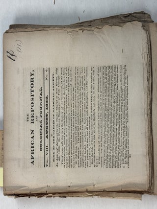 THE AFRICAN REPOSITORY, AND COLONIAL JOURNAL. FOURTEEN NUMBERS 1828-1834.