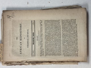 THE AFRICAN REPOSITORY, AND COLONIAL JOURNAL. FOURTEEN NUMBERS 1828-1834.