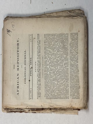 THE AFRICAN REPOSITORY, AND COLONIAL JOURNAL. FOURTEEN NUMBERS 1828-1834.